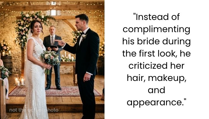 Groomzilla insists that the wedding weekend is "about" him and his friends, insults bride during first look, and more...