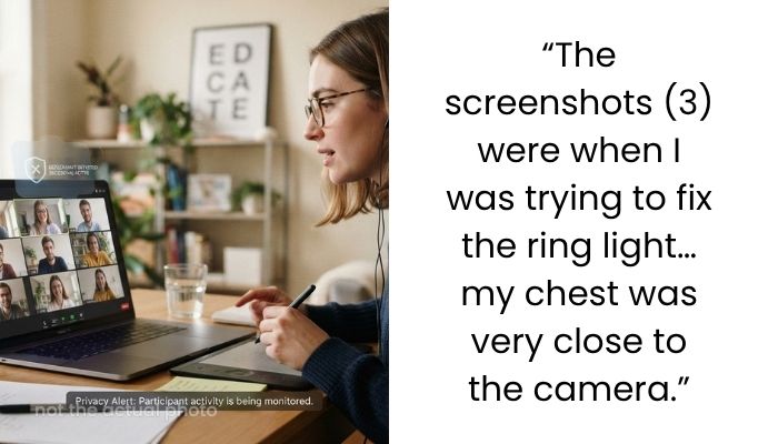 The kid(15M) I(18F) am online teaching took a screenshot of my b*obs