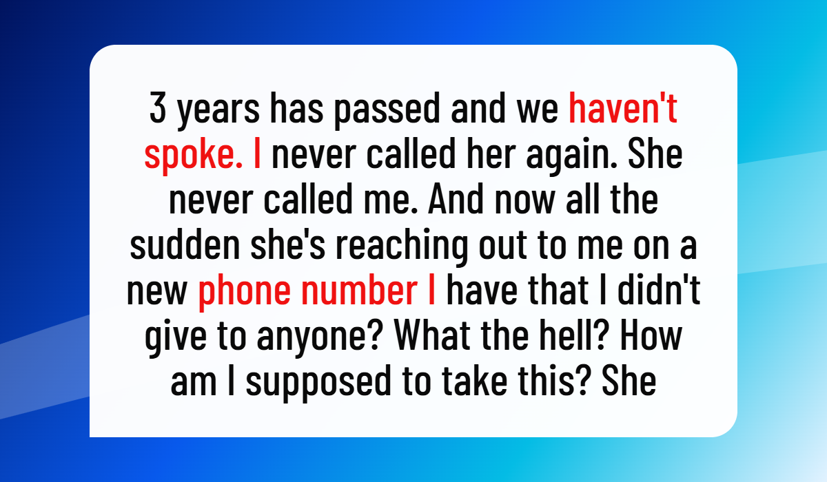S*x Worker From 3 Years Ago Suddenly Reaches Out, Leaving Man Confused About Their Past Connection